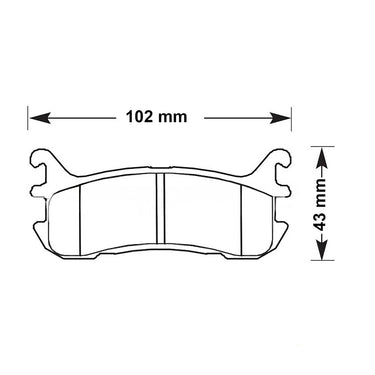 Carbotech CT636 rear brake pads for second-gen Mazda Miata